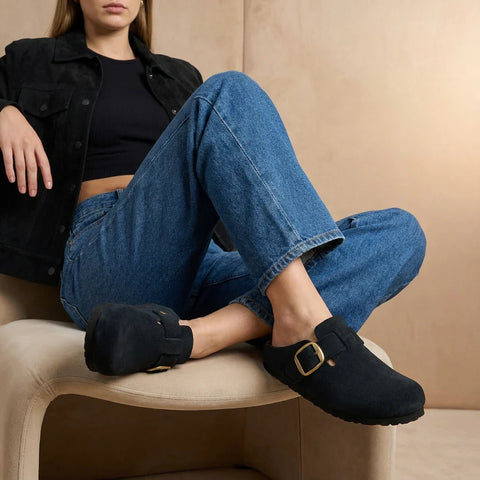 Rusty Leather Clogs